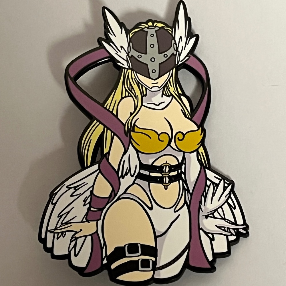 Angewomon Digimon Enamel Pin Big New Card Game Hat Pins Display